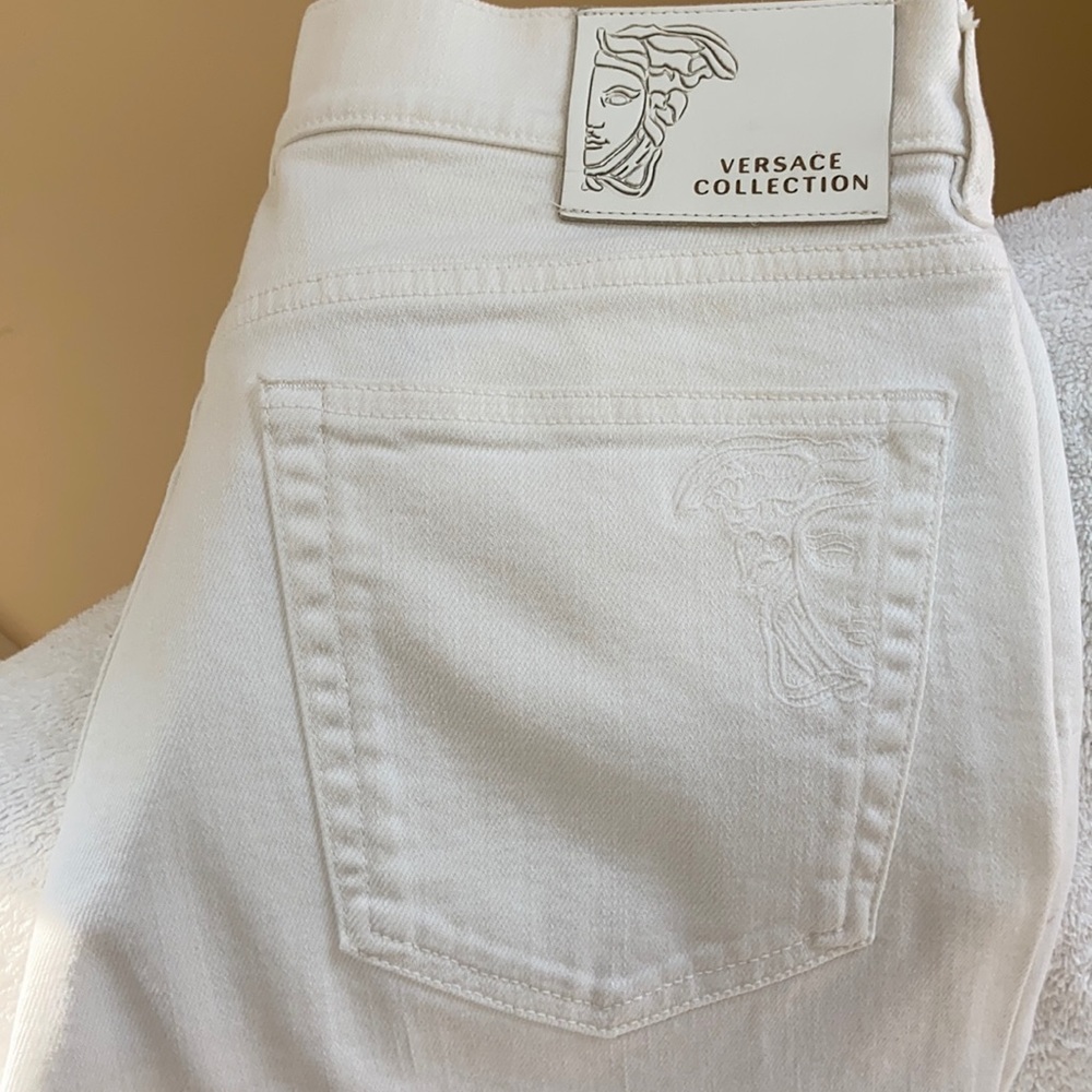 White versace men’s jeans , brand  new ,